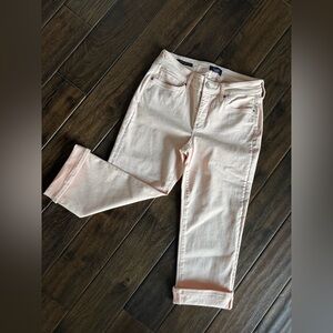 Like-New NYDJ Marilyn STRAIGHT Crop JEANS Blush
